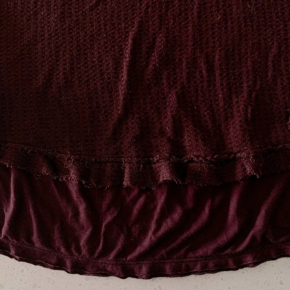 FREE PEOPLE oversized thermal long sleeve top size XS